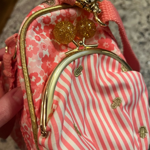 🪷 LeSportsac x Manoush NWOT mini pink duffle with adjustable shoulder strap - Picture 12 of 14